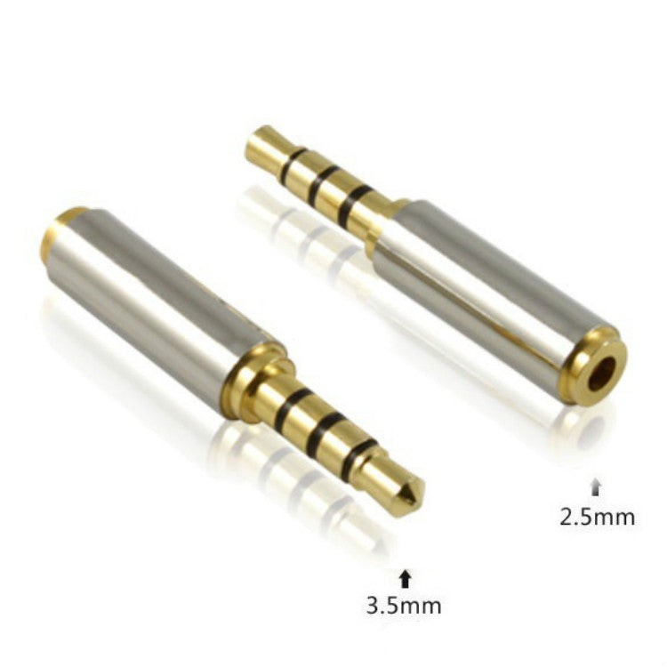 10 PCS 2.5 Revolución de cuatro niveles a 3.5 Adaptador hembra Adaptador de auriculares para teléfono móvil
