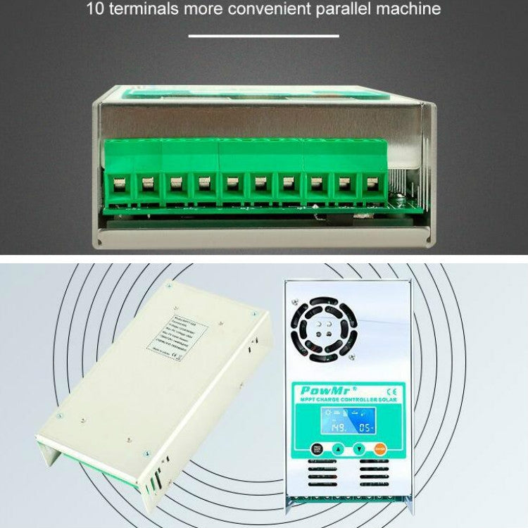 Controlador de carga y descarga solar PowMr con ventilador, HHJ-30A, HHJ-40A, HHJ-50A, HHJ-60A
