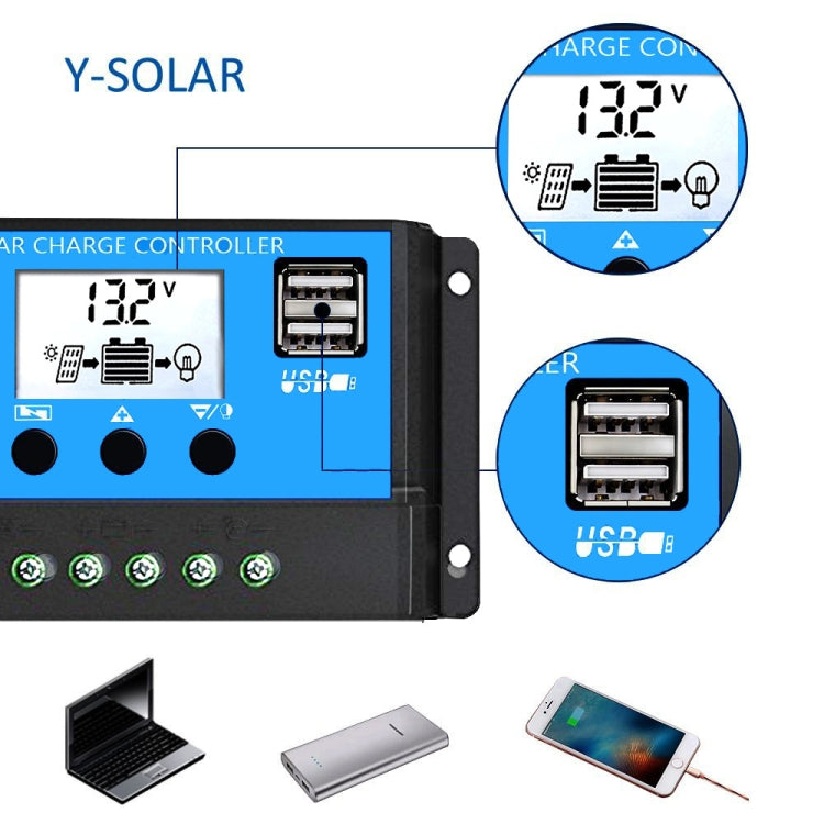 Farola Iluminación inteligente Controlador solar de carga, RBL-10A, RBL-20A, RBL-30A, RBL-40A, RBL-50A, RBL-60A