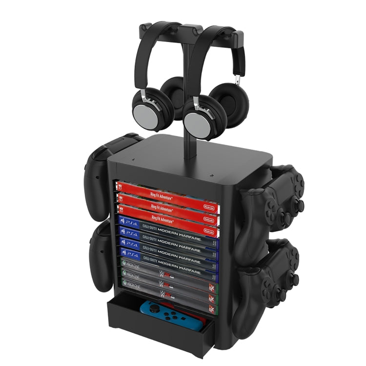 Estante de almacenamiento de discos de juegos, estante de almacenamiento de auriculares para PS5 / Xsx, For PS5 / Xsx