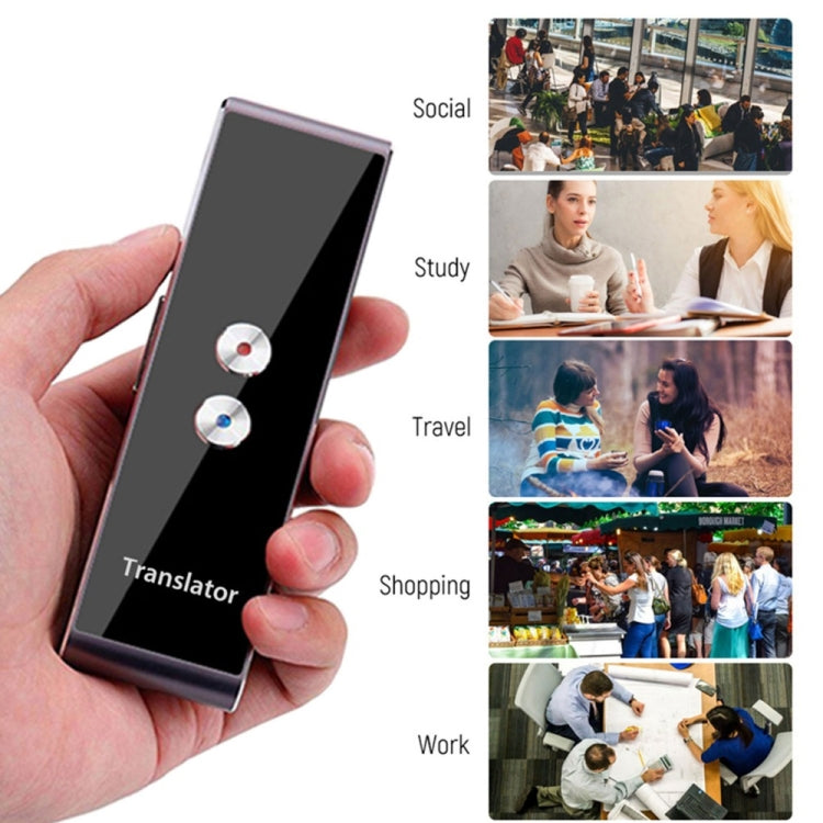 Traductor de idiomas de bolsillo T8, voz, 30 idiomas, intercomunicador bidireccional en tiempo Real, traductor portátil para aprendizaje Personal y viajes
