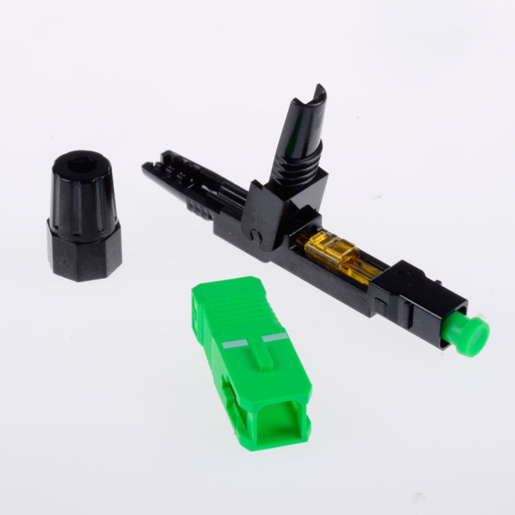 Conector rápido de fibra óptica monomodo FTTH SC APC de 10 piezas