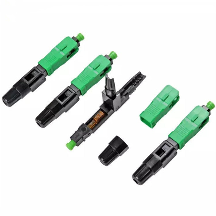Conector rápido de fibra óptica monomodo FTTH SC APC de 10 piezas