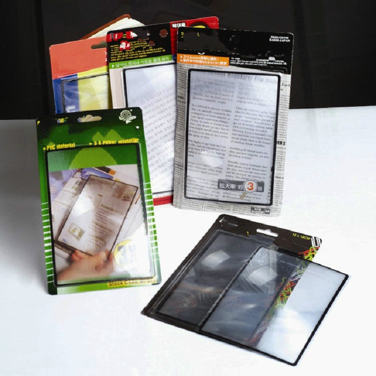 Tarjeta de lectura delgada Lupa 3x Lupa para tarjetas de visita, 120×180mm