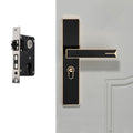 Cerradura de puerta Interior de aleación de aluminio magnética fuerte silenciosa, cerradura de manija de Hardware para dormitorio, Black Gold Small 50 Lock Body, Black Gold Large 50 Lock Body, Black Silver Small 50 Lock Body                            ...