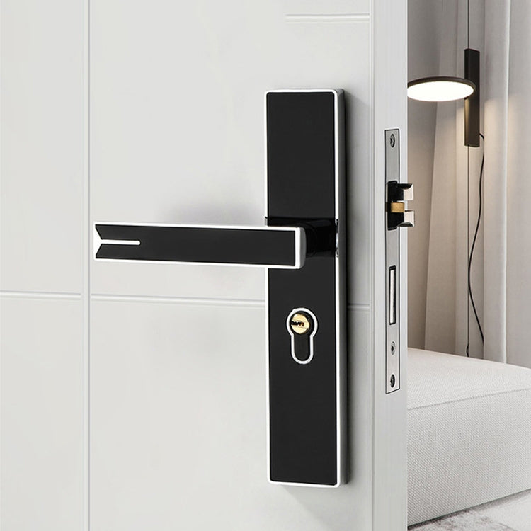 Cerradura de puerta Interior de aleación de aluminio magnética fuerte silenciosa, cerradura de manija de Hardware para dormitorio, Black Gold Small 50 Lock Body, Black Gold Large 50 Lock Body, Black Silver Small 50 Lock Body                            ...
