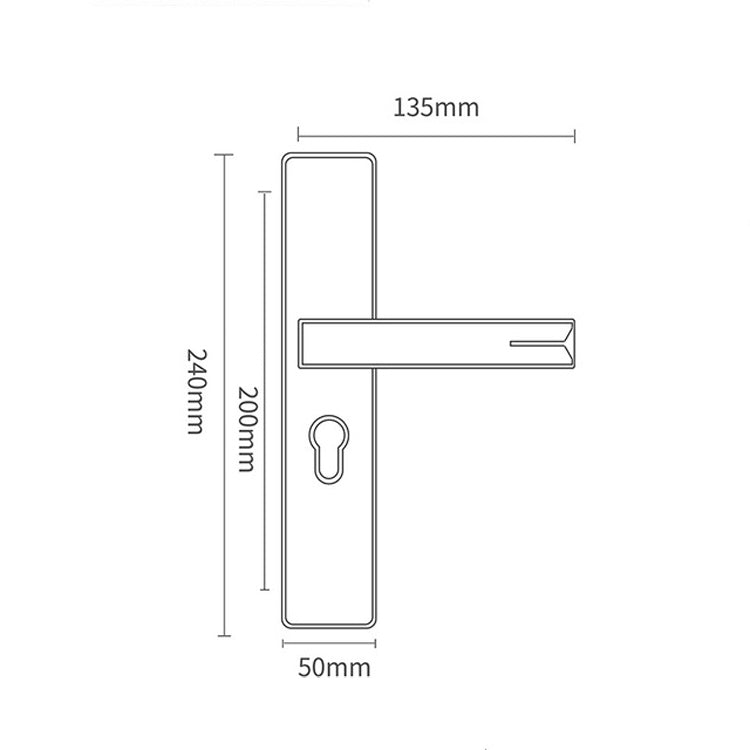 Cerradura de puerta Interior de aleación de aluminio magnética fuerte silenciosa, cerradura de manija de Hardware para dormitorio, Black Gold Small 50 Lock Body, Black Gold Large 50 Lock Body, Black Silver Small 50 Lock Body                            ...
