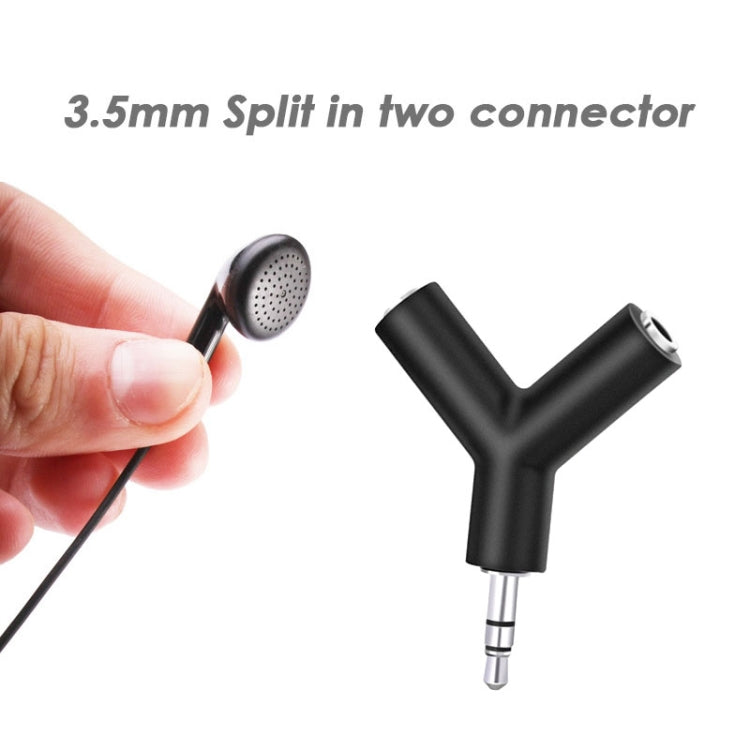 Mini Y en forma de 3,5 mm macho a doble conector hembra de 3,5 mm Adaptador de auriculares de audio Llavero conector