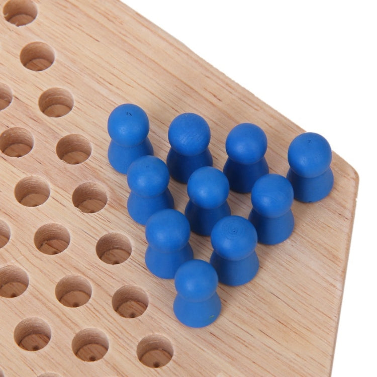 Juego familiar de damas y rompecabezas de madera hexagonal tradicional para niños, Hexagon Puzzle Checkers