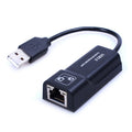 Adaptador USB Ethernet a RJ45 10/100 Mbps Tarjeta de red, USB 2.0 100Mbps