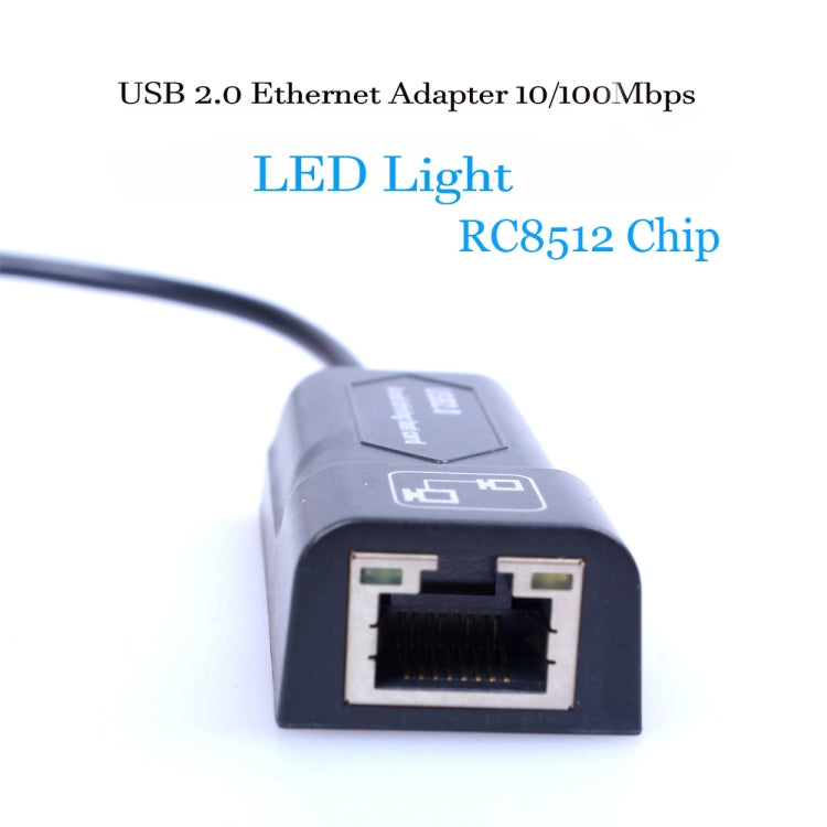 Adaptador USB Ethernet a RJ45 10/100 Mbps Tarjeta de red, USB 2.0 100Mbps