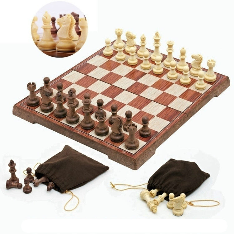 Juego de mesa de ajedrez plegable de madera, International Chess