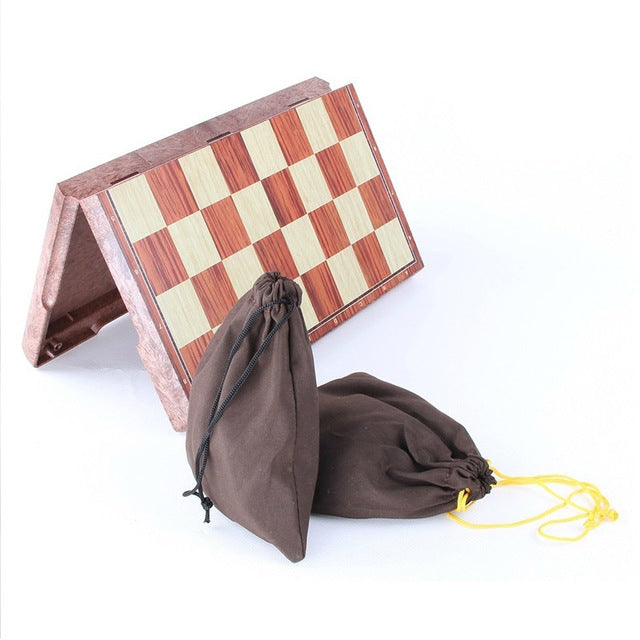 Juego de mesa de ajedrez plegable de madera, International Chess