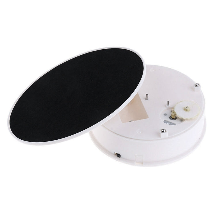 Plato giratorio eléctrico de 30 cm y 360 grados, soporte de exhibición, accesorios para grabación de vídeo, plato giratorio para fotografía, carga 4 kg, enchufe de EE. UU. (blanco + negro), 30cm (W+B), 30cm (B)