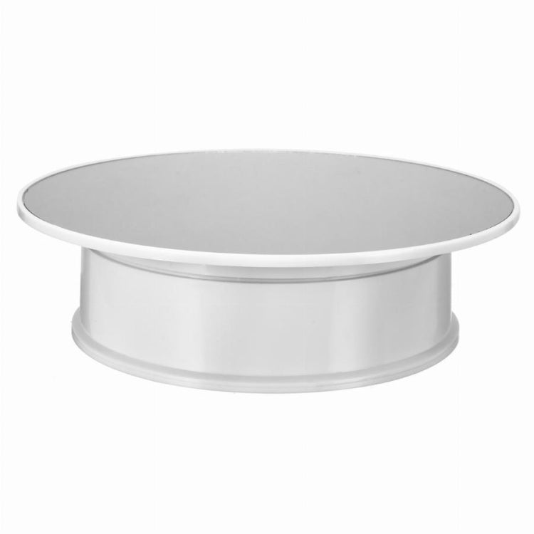 Plato giratorio eléctrico de 30cm y 360 grados, soporte de exhibición, espejo superior, accesorios para grabación de vídeo, plato giratorio para fotografía, carga 4kg (blanco), 30cm Mirror Top(White)