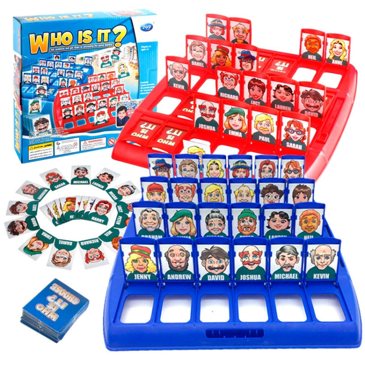 Juego de razonamiento lógico para niños, tablero de adivinanzas, juego de rompecabezas para niños, juguete de fiesta, Red Blue