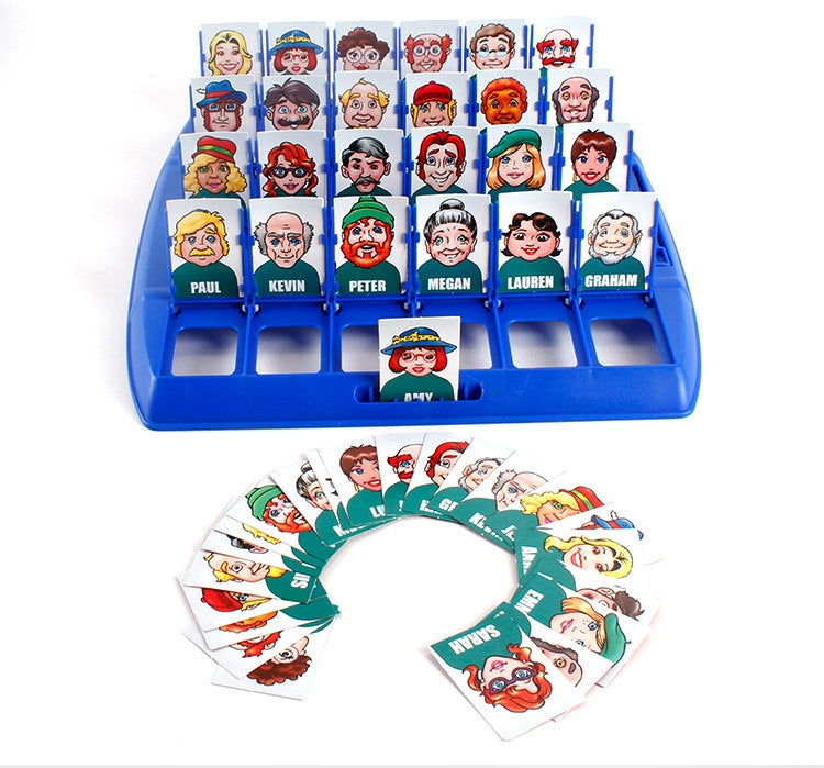 Juego de razonamiento lógico para niños, tablero de adivinanzas, juego de rompecabezas para niños, juguete de fiesta, Red Blue