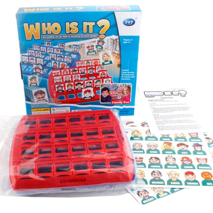Juego de razonamiento lógico para niños, tablero de adivinanzas, juego de rompecabezas para niños, juguete de fiesta, Red Blue