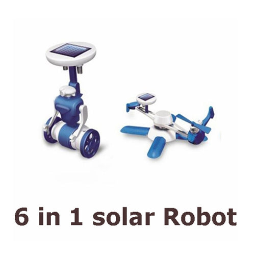 3PCS DIY Solar Puzzle Toys 6 en 1 Kits educativos de energía solar Novedad Robots solares para niños, 6 in 1 Educational Solar Power Kits