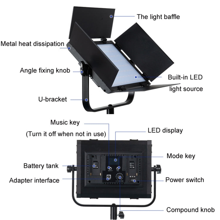 Luz de relleno de fotografía RGB de 50 W para estudio de transmisión en vivo