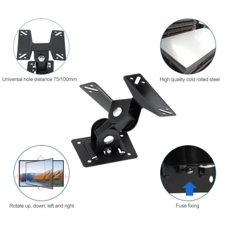 Soporte de montaje en pared para Monitor de PC y TV giratorio Universal para televisor de pantalla plana LCD LED de 14 ~ 24 pulgadas con 180 grados alrededor del pivote
