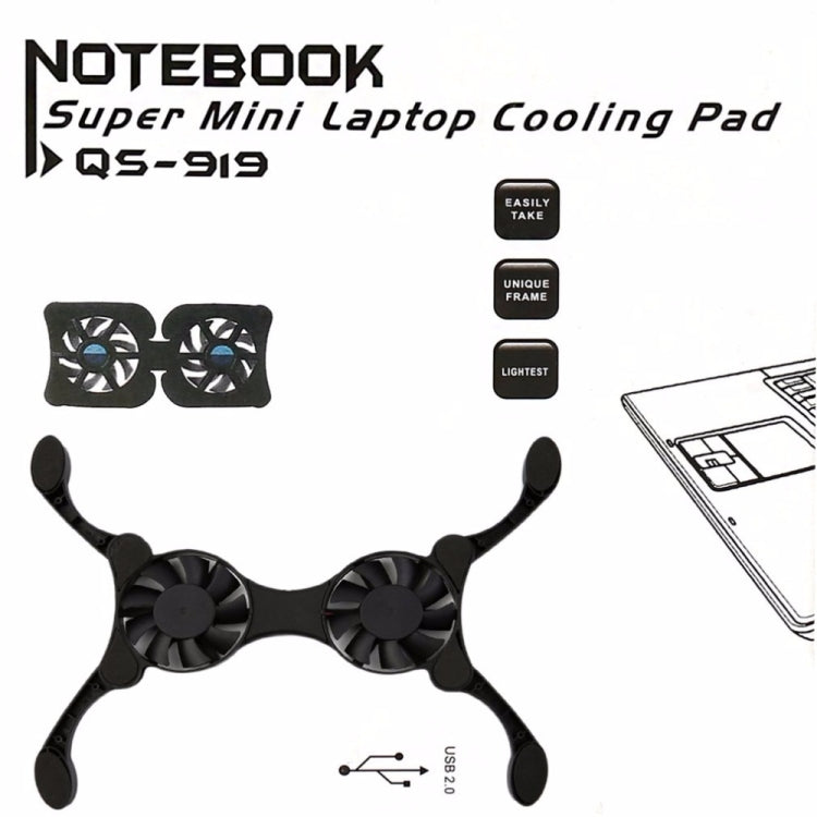 Puerto USB Mini Octopus Ventilador para computadora portátil Almohadilla enfriadora plegable