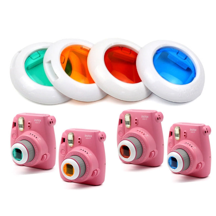 Filtro de lente de color de primer plano para videocámara colorida, para cámaras de película instantánea Polaroid Fujifilm Instax Mini 9 8 8 7S KT, For FUJIFILM Instax Mini 9