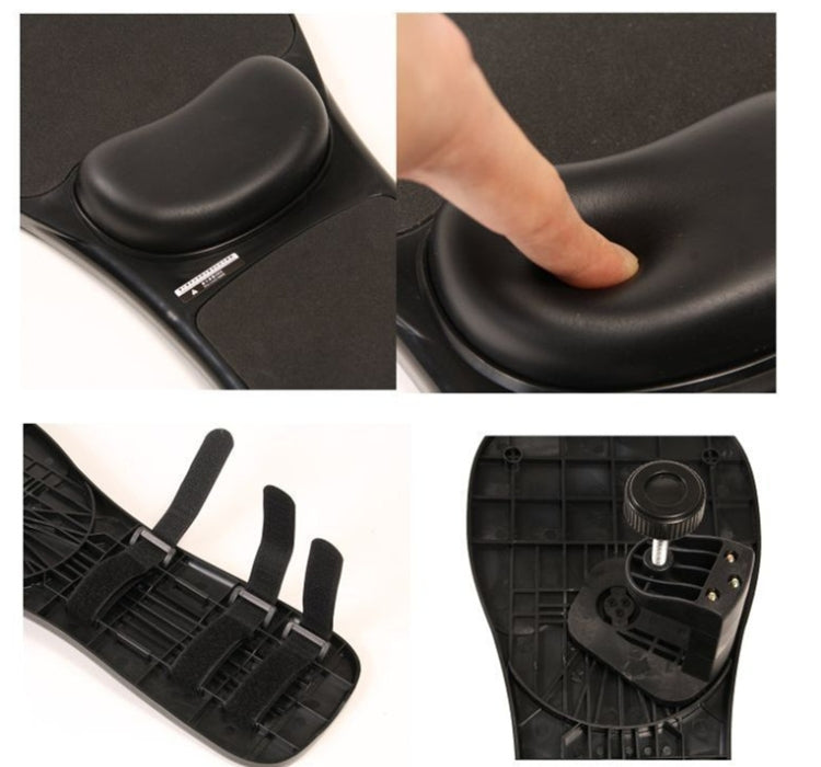 Bandeja giratoria para ratón de escritorio y portátil, almohadilla para codo, placa de reposamuñecas, soporte para instalar en escritorio y silla