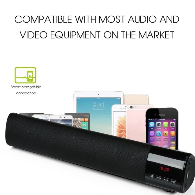 TOPROAD alta potencia 10W HIFI altavoz inalámbrico portátil con Bluetooth barra de sonido estéreo TF FM USB Subwoofer columna para ordenador TV teléfono