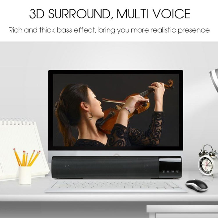 TOPROAD alta potencia 10W HIFI altavoz inalámbrico portátil con Bluetooth barra de sonido estéreo TF FM USB Subwoofer columna para ordenador TV teléfono