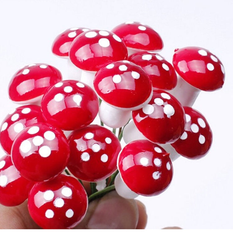 20 piezas de mini setas artificiales de espuma, decoraciones de jardín en miniatura, 20 PCS Foam Mushroom