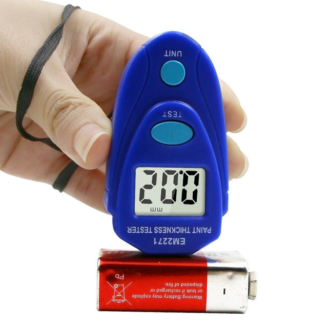 Probador de medidor de espesor de recubrimiento de pintura de coche con pantalla Digital Mini EM2271, EM2271