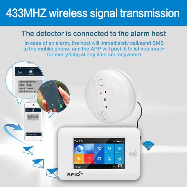 Sistemas de alarma inalámbricos de seguridad para el hogar con detector de humo y protección de sensores de incendios