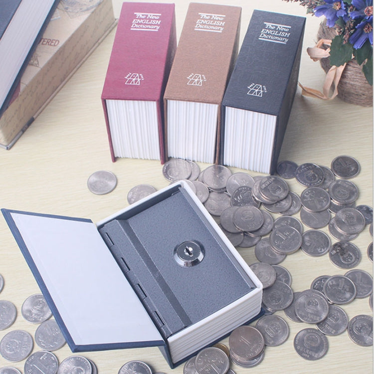 Mini diccionario caja de seguridad libro cerradura de seguridad secreta dinero en efectivo almacenamiento de monedas joyería casillero de llaves