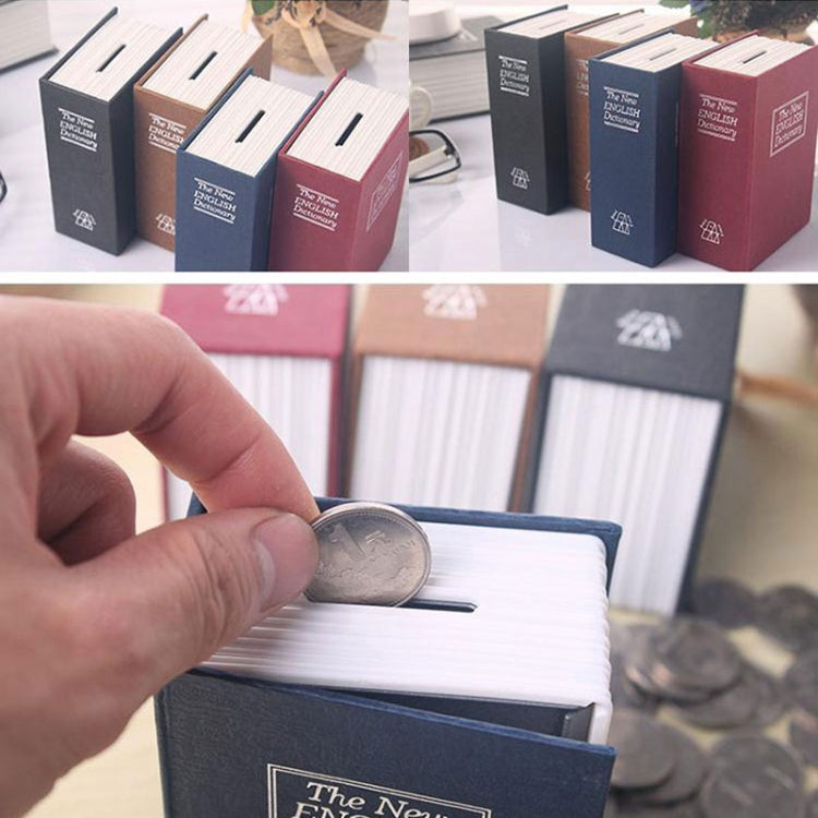 Mini diccionario caja de seguridad libro cerradura de seguridad secreta dinero en efectivo almacenamiento de monedas joyería casillero de llaves