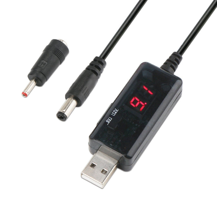 Cable USB Boost de 5V, convertidor de voltaje ajustable de 9V, 12V, transformador de voltios elevador de 1A, regulador de potencia CC con interruptor, 5V Step Up to 9V 12V