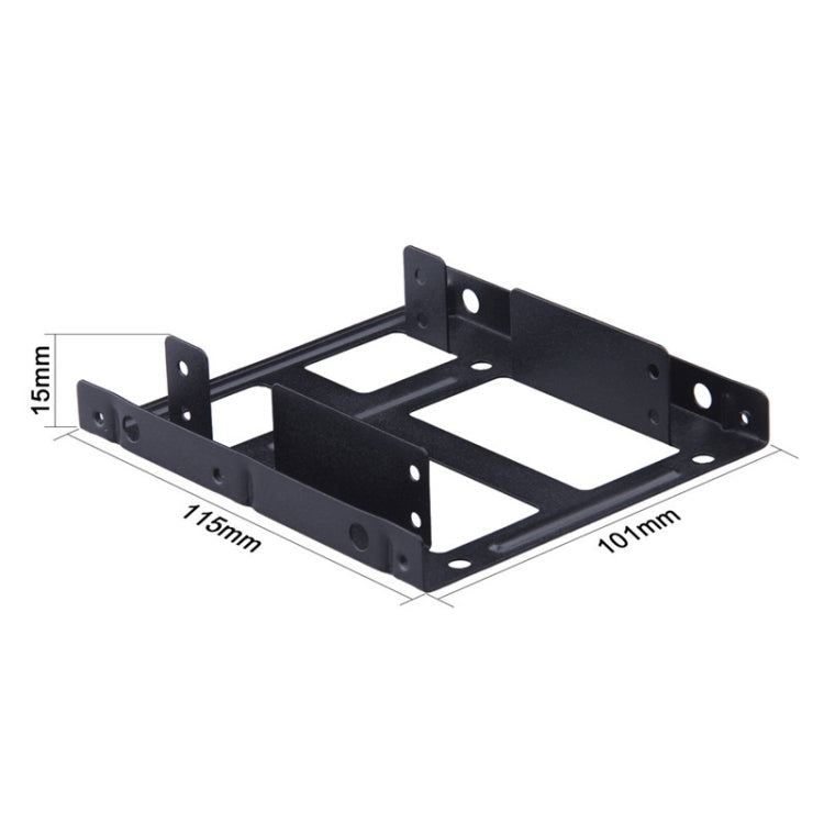 Soporte adaptador de Kit de montaje de Metal SSD HDD externo de 2,5 pulgadas a 3,5 pulgadas con cables y tornillos de alimentación de datos SATA