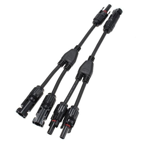 1 par de conectores adaptadores MC4 de rama Y M/M/F y F/F/M para Cable de paneles solares