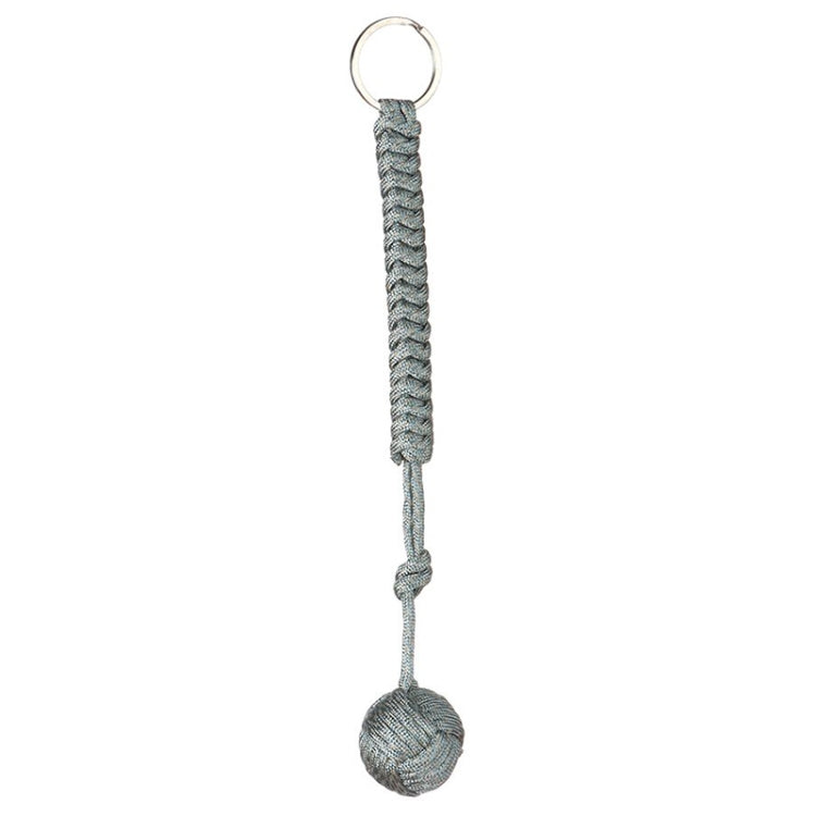 Llavero de supervivencia con rodamiento de bolas de acero, puño de mono negro, protección de seguridad al aire libre, cordón de autodefensa