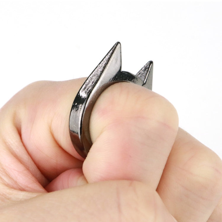 Anillo de seguridad para hombres y mujeres, herramienta de supervivencia, autodefensa, anillo de defensa para dedos de acero inoxidable