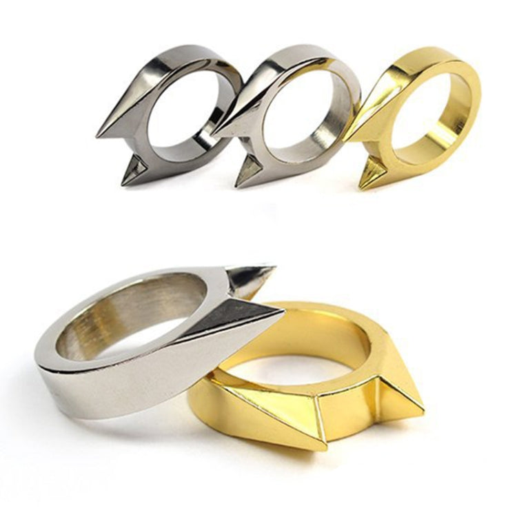 Anillo de seguridad para hombres y mujeres, herramienta de supervivencia, autodefensa, anillo de defensa para dedos de acero inoxidable