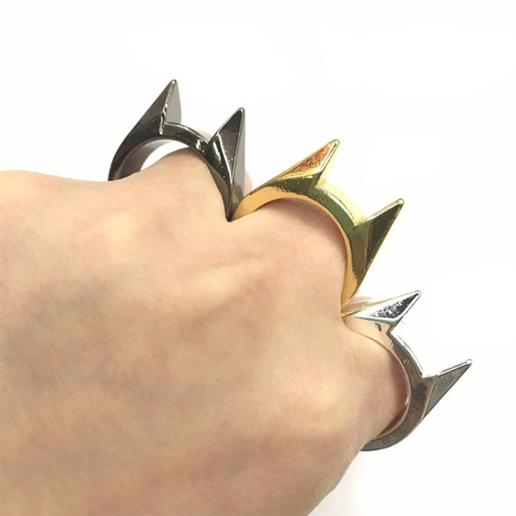 Anillo de seguridad para hombres y mujeres, herramienta de supervivencia, autodefensa, anillo de defensa para dedos de acero inoxidable