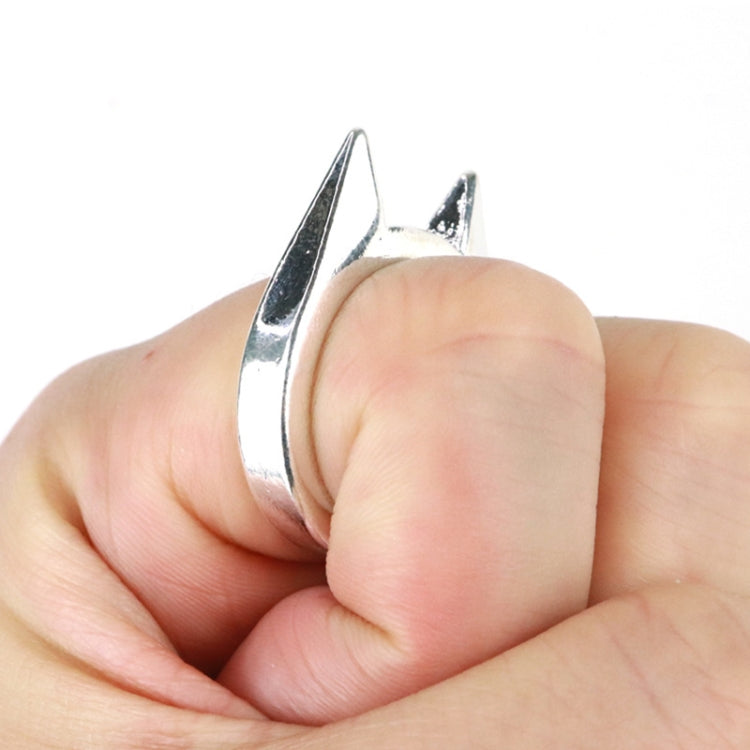 Anillo de seguridad para hombres y mujeres, herramienta de supervivencia, autodefensa, anillo de defensa para dedos de acero inoxidable