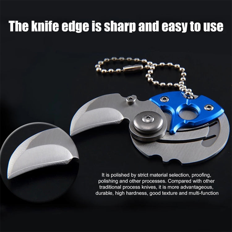 Minicuchillo de hoja plegable portátil, pequeño cuchillo de supervivencia militar para exteriores, llavero multiherramienta de autodefensa