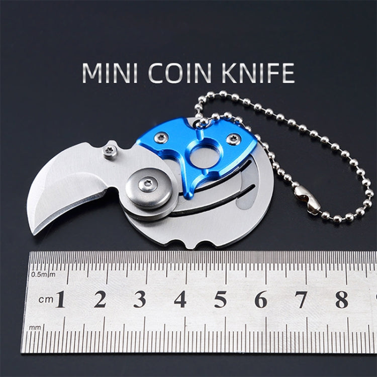 Minicuchillo de hoja plegable portátil, pequeño cuchillo de supervivencia militar para exteriores, llavero multiherramienta de autodefensa