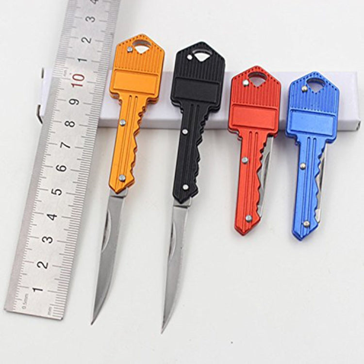Llavero, cuchillo plegable portátil, pelador, Mini cuchillo de defensa personal en forma de llave para acampar