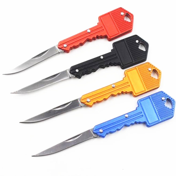 Llavero, cuchillo plegable portátil, pelador, Mini cuchillo de defensa personal en forma de llave para acampar