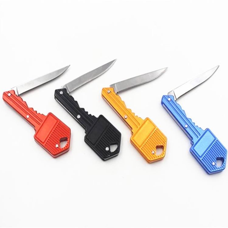 Llavero, cuchillo plegable portátil, pelador, Mini cuchillo de defensa personal en forma de llave para acampar