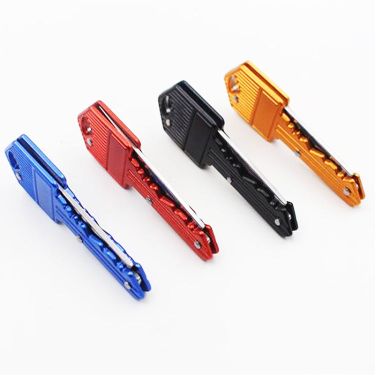 Llavero, cuchillo plegable portátil, pelador, Mini cuchillo de defensa personal en forma de llave para acampar