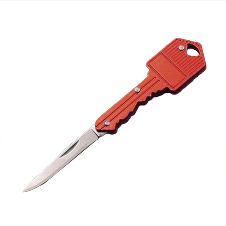 Llavero, cuchillo plegable portátil, pelador, Mini cuchillo de defensa personal en forma de llave para acampar